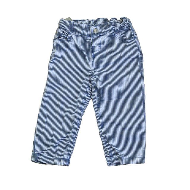 Petit Bateau Blue | White Stripe Pants 12 Months 