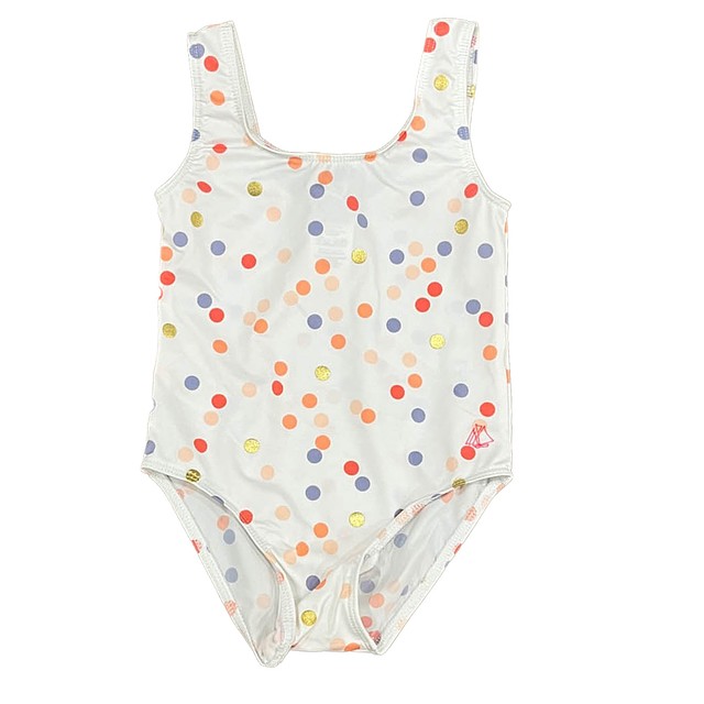 Petit Bateau White Polka Dots 1-piece Swimsuit 18 Months 