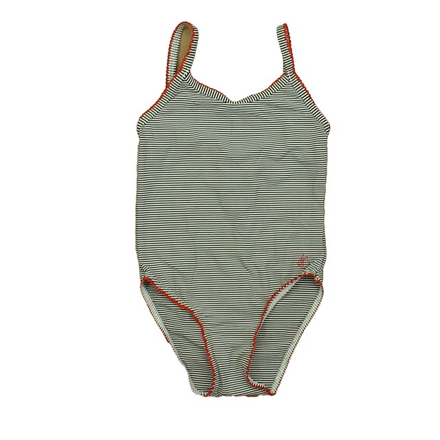 Petit Bateau Navy | White Stripe 1-piece Swimsuit 24 Months 
