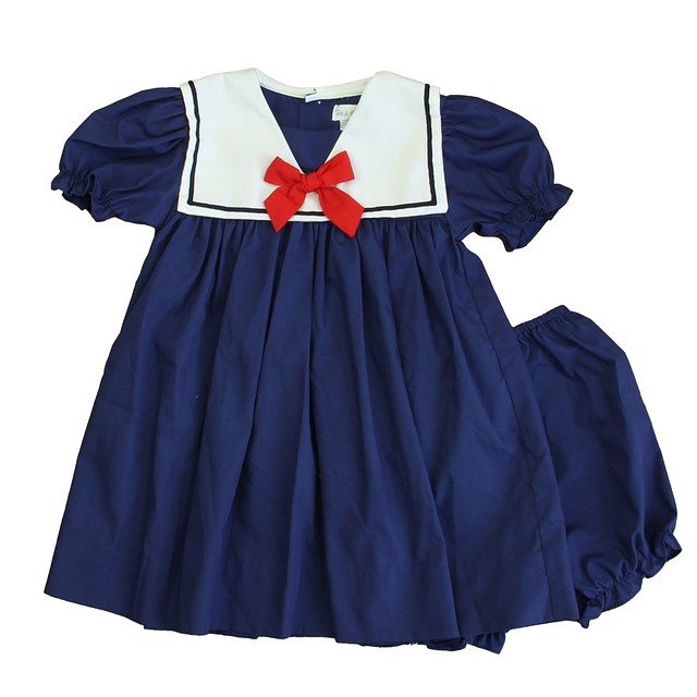 Petit Pomme 2-pieces Navy | White | Red Dress 18 Months 