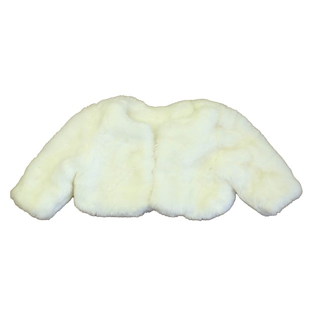 Petite Adele Ivory Faux Fur Jacket 3-4T 