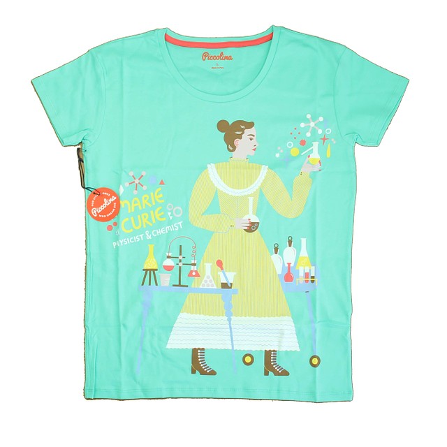 Piccolina Turquoise Trailblazer | Marie Curie T-Shirt Adult XS - Adult XL 