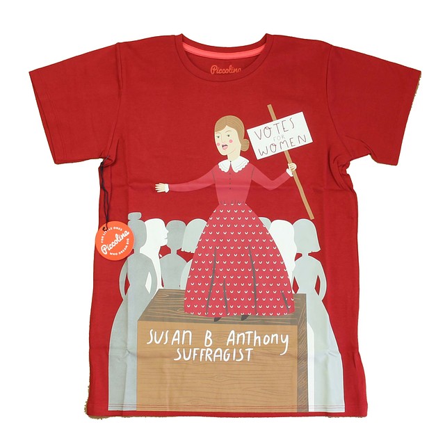 Piccolina Burgundy Trailblazer | Susan B Anthony T-Shirt Adult XS - Adult XL 