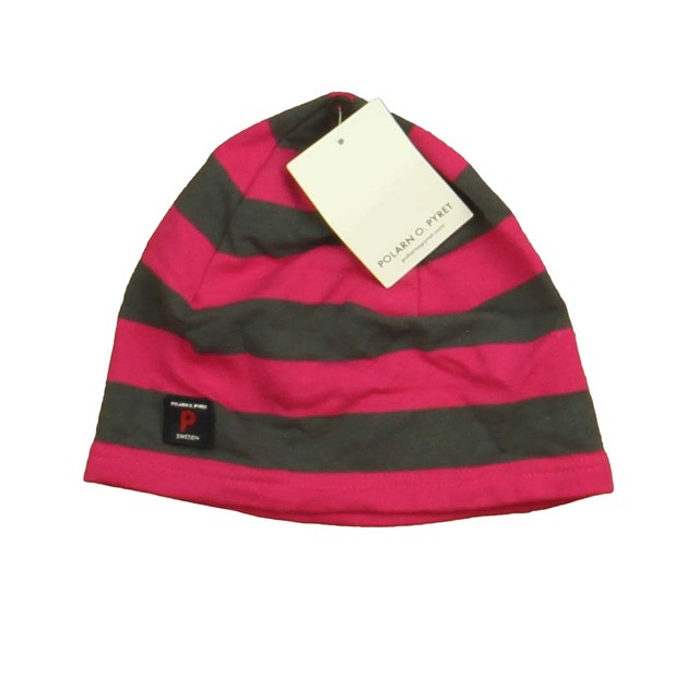 Polarn O. Pyret Pink | Gray Stripe Hat 9-10 Years 