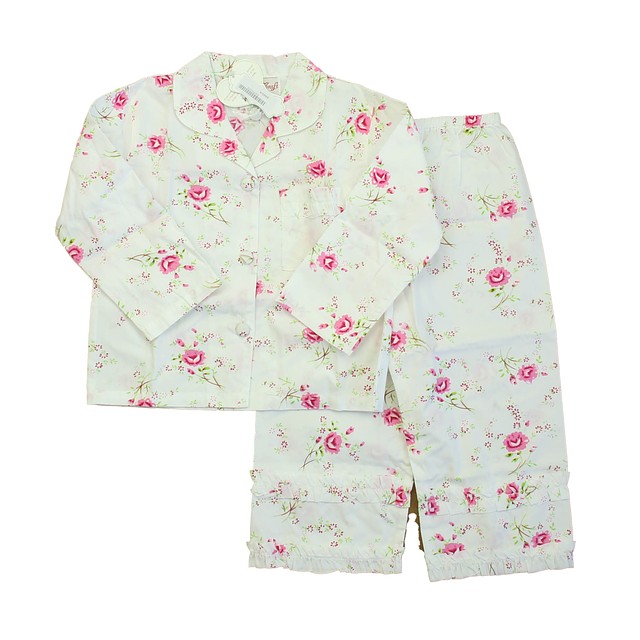 Powell Craft 2-pieces White | Pink Floral 2-piece Pajamas 2-3T 