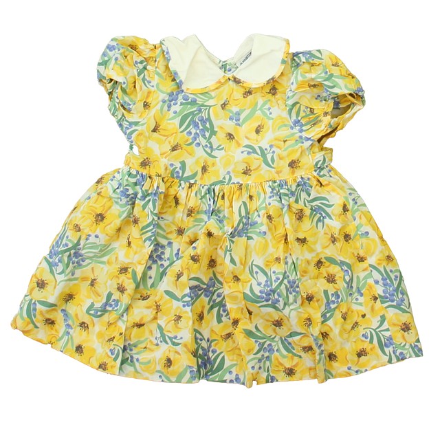 Printemps Yellow Floral Dress 6 Months 