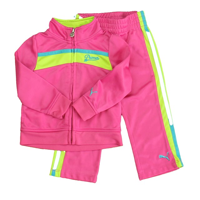 Puma 2-pieces Pink | Green | Blue Track Suit 18 Months 