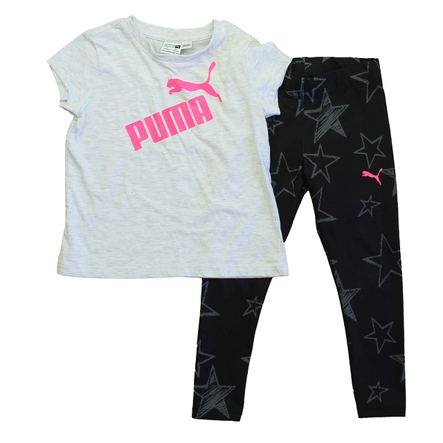 Puma White | Pink | Black Apparel Sets 3-4T 