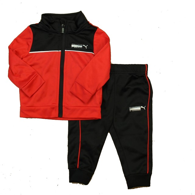 Puma 2-pieces Black | Red Track Suit 6-9 Months 