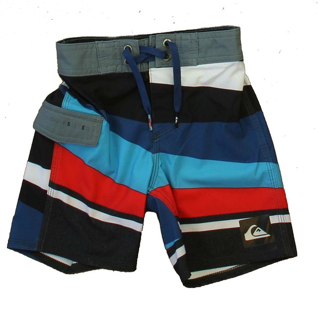 Quiksilver Gray | Black | Blue | Red Trunks 2T 