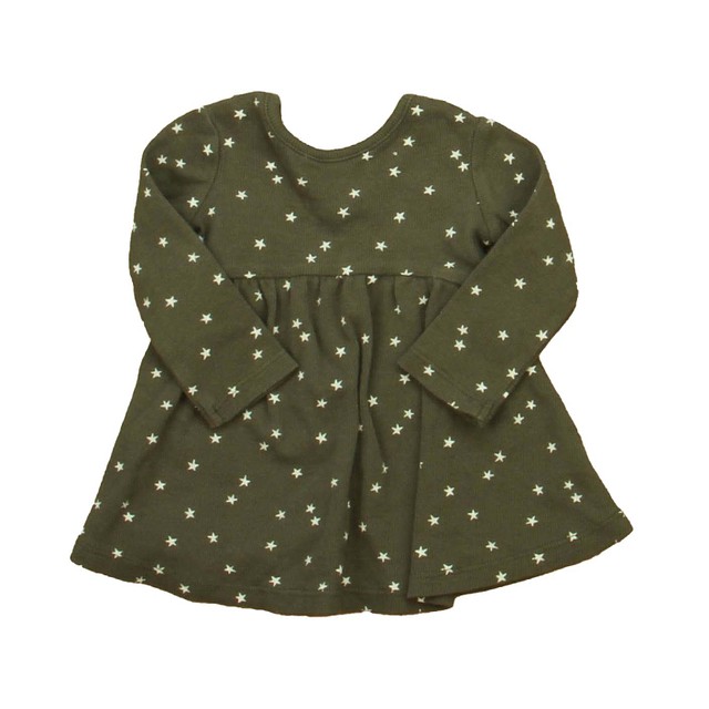 Quincy Mae Olive Stars Dress 3-6 Months 