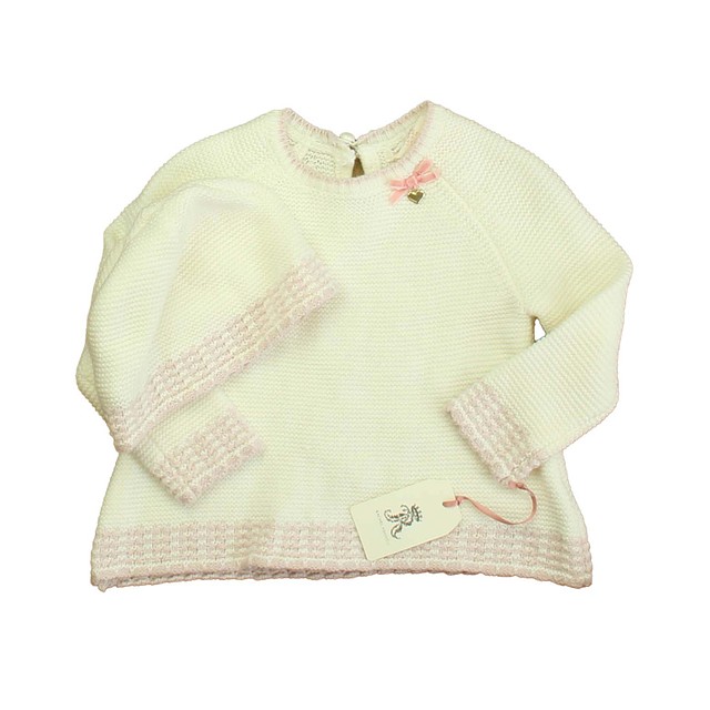 Rachel Ashwell 2-pieces Ivory | Pink Sweater 6-9 Months 