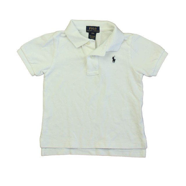 Ralph Lauren White Polo Shirt 24 Months 
