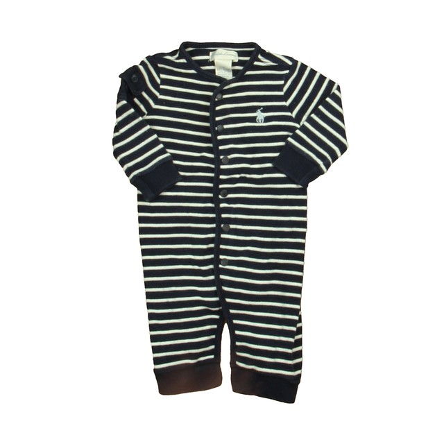 Ralph Lauren Navy | White Long Sleeve Outfit 3 Months 