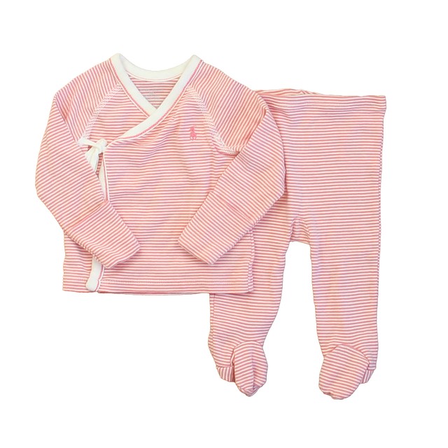Ralph Lauren 2-pieces Pink | White Apparel Sets 3 Months 