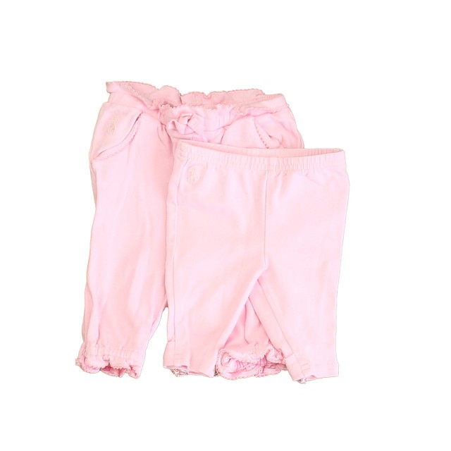 Ralph Lauren Set of 2 Pink Leggings 3 Months 