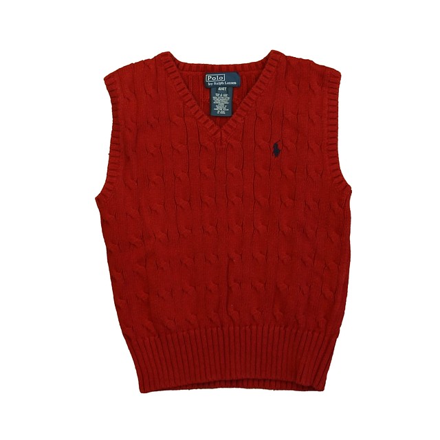 Ralph Lauren Red Sweater Vest 4T 