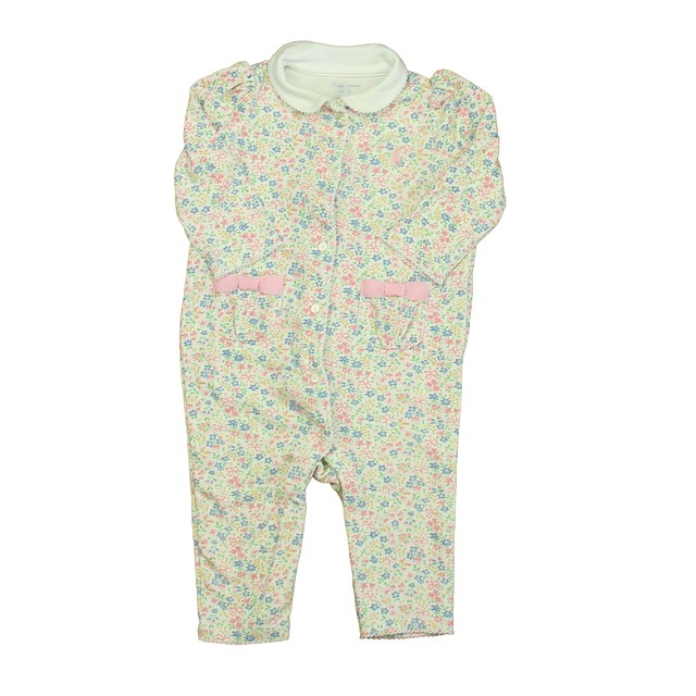 Ralph Lauren Ivory | Pink | Blue Floral Long Sleeve Outfit 6 Months 