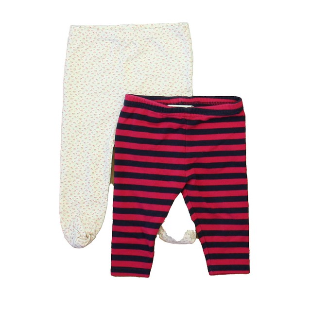 Ralph Lauren Set of 2 Pink | Navy Stripe | Floral Leggings 6 Months 