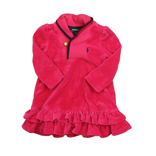 Ralph Lauren Pink Velour Dress 9 Months 