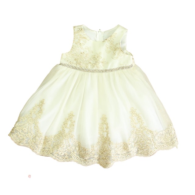 Rare Editions Ivory | Gold Special Occasion Dress 24 Months 
