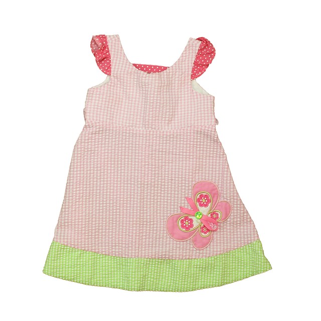 Rare Editions Pink | Green Butterfly Dress 3T 
