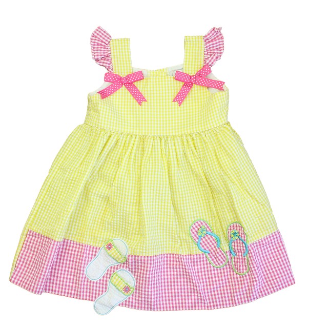 Rare Editions Yellow | White | Pink Dress 3T 