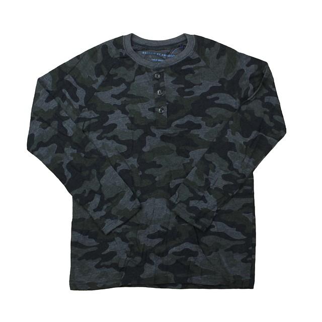 Rockets Of Awesome Blue | Camo Henley 10-12 Years 