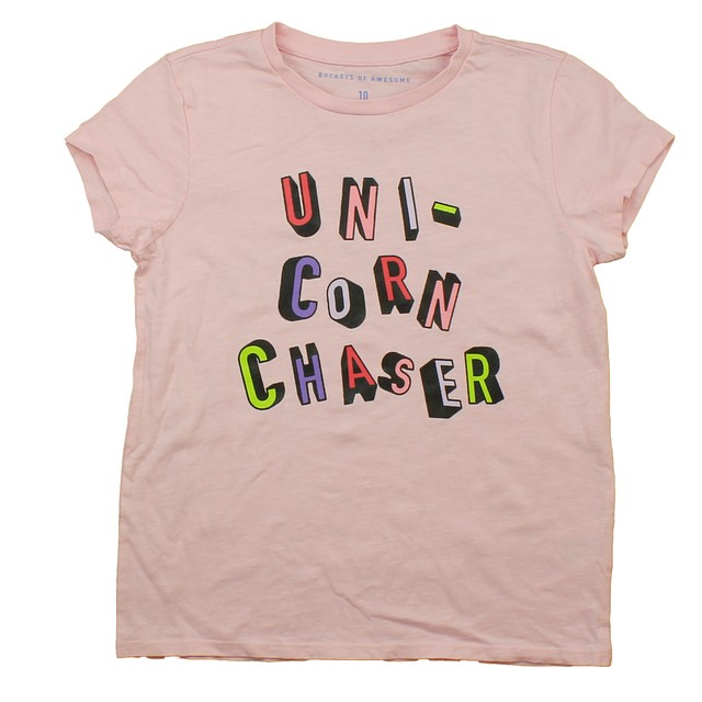 Rockets Of Awesome Pink | Unicorn Chaser T-Shirt 10 Years 