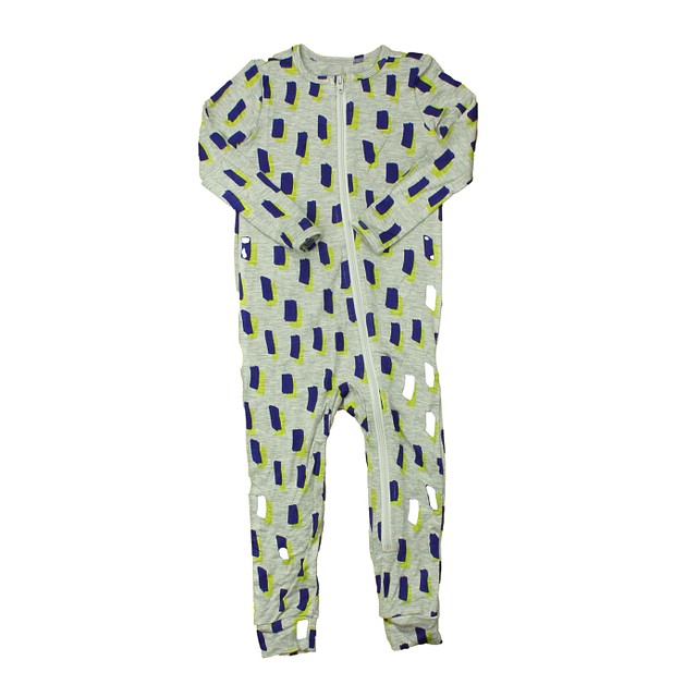 Rockets Of Awesome Gray | Blue 1-piece footed Pajamas 12-18M 
