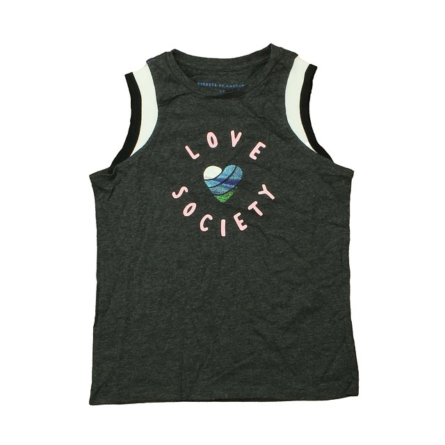Rockets Of Awesome Gray | Pink | White Tank Top 12 Years 