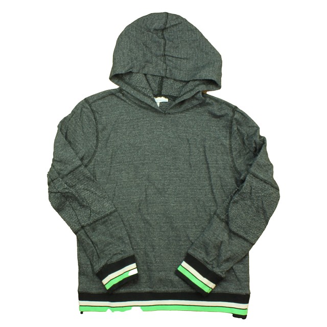 Rockets Of Awesome Grey | Green Stripes Hoodie 12 Years 