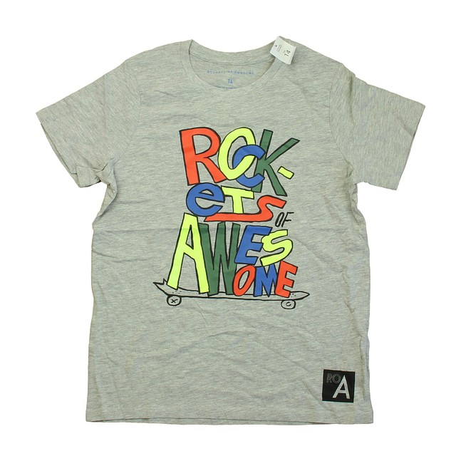 Rockets Of Awesome Gray T-Shirt 14 Years 