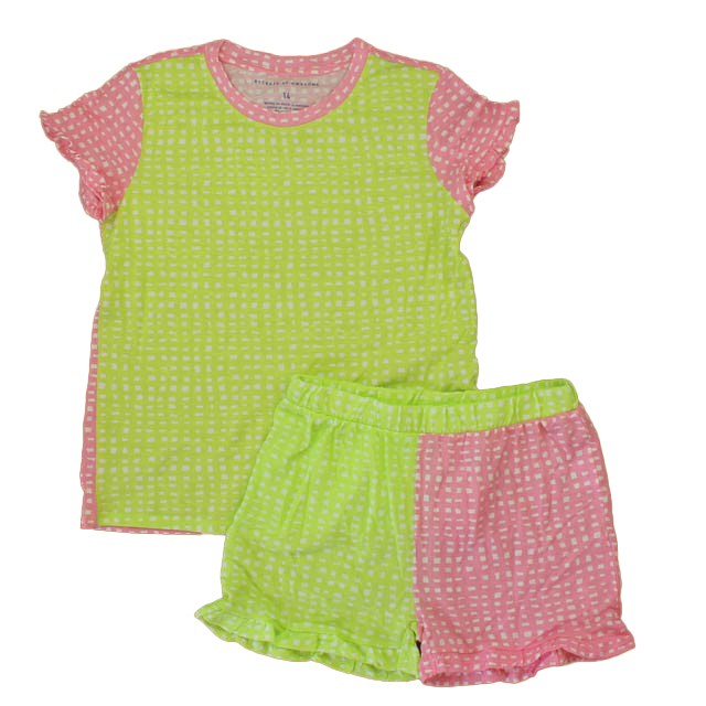 Rockets Of Awesome Green | Pink | White 2-piece Pajamas 14 Years 