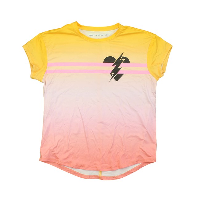 Rockets Of Awesome Yellow | Pink Athletic Top 14 Years 
