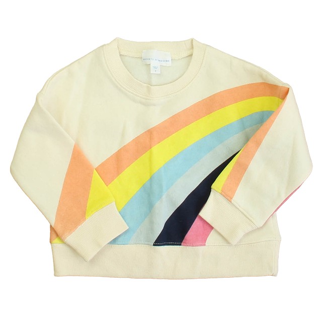 Rockets Of Awesome Beige | Rainbow Sweatshirt 2T 