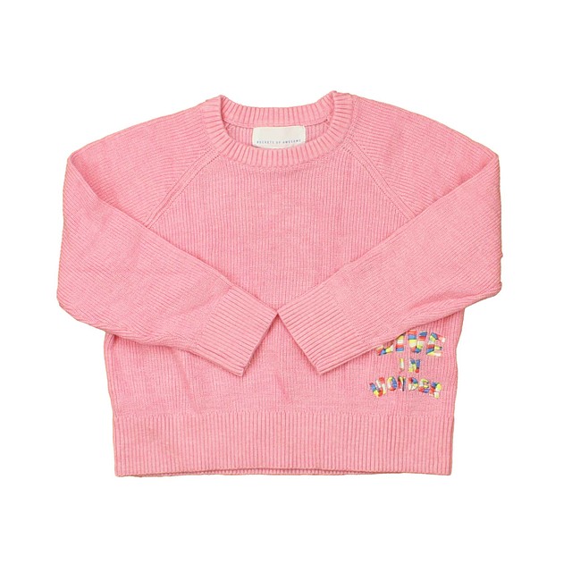 Rockets Of Awesome Pink Sweater 3T 