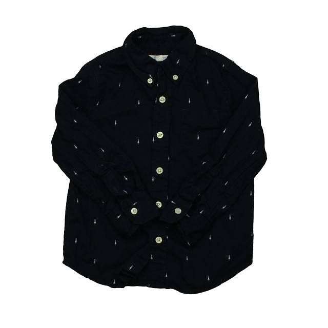 Rockets Of Awesome Navy Rockets Button Down Long Sleeve 4-5T 