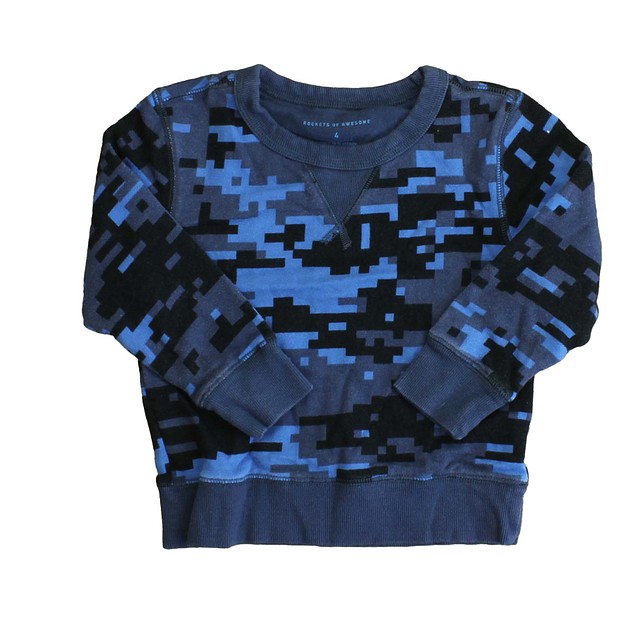 Rockets Of Awesome Blue | Black Sweatshirt 4T 