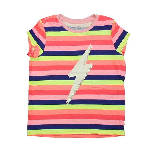 Rockets Of Awesome Pink | Yellow Stripe T-Shirt 4T 