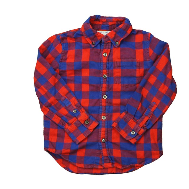 Rockets Of Awesome Red | Blue Button Down Long Sleeve 4T 