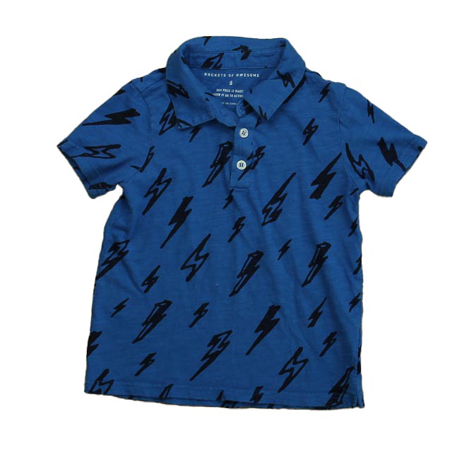Rockets Of Awesome Blue Polo Shirt 5T 