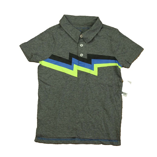 Rockets Of Awesome Gray | Blue | Yellow Polo Shirt 5T 
