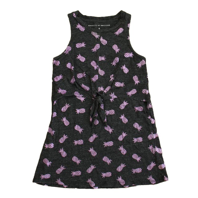 Rockets of Awesome Gray | Purple Pineapples Dress 5T 