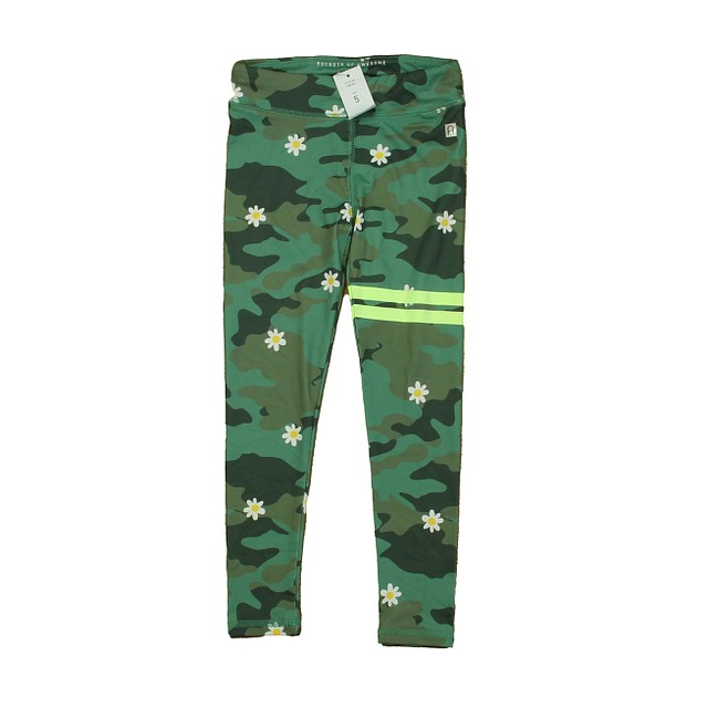 Rockets Of Awesome Green | Camo | Floral Leggings 5T 