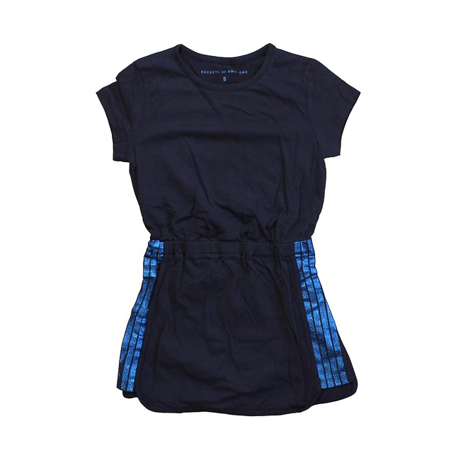 Rockets Of Awesome Navy | Blue | Sparkly Dress 5T 