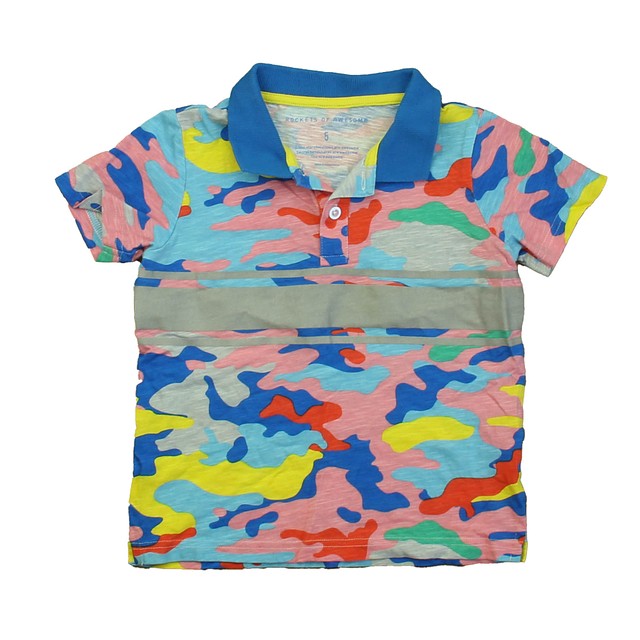 Rockets Of Awesome Pink | Blue | Camo Polo Shirt 5T 
