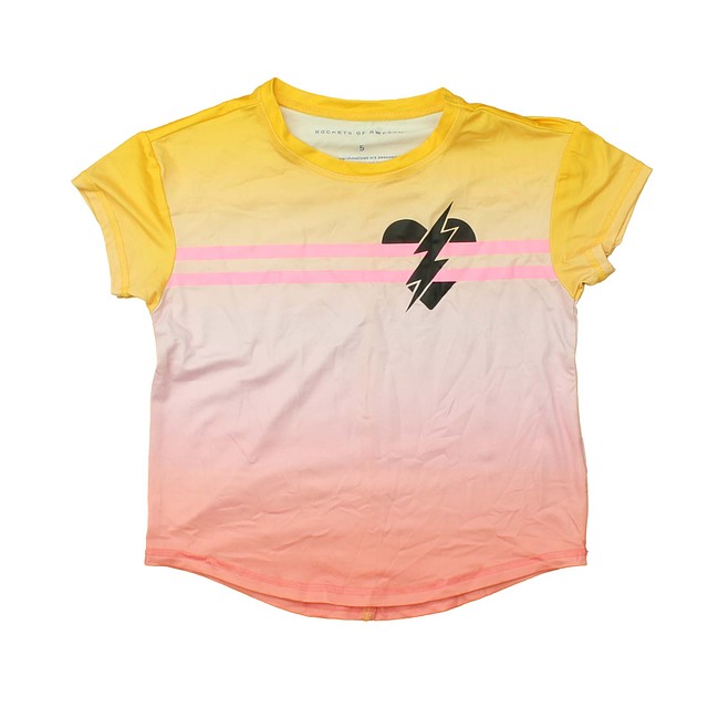 Rockets Of Awesome Yellow | Pink Athletic Top 5T 