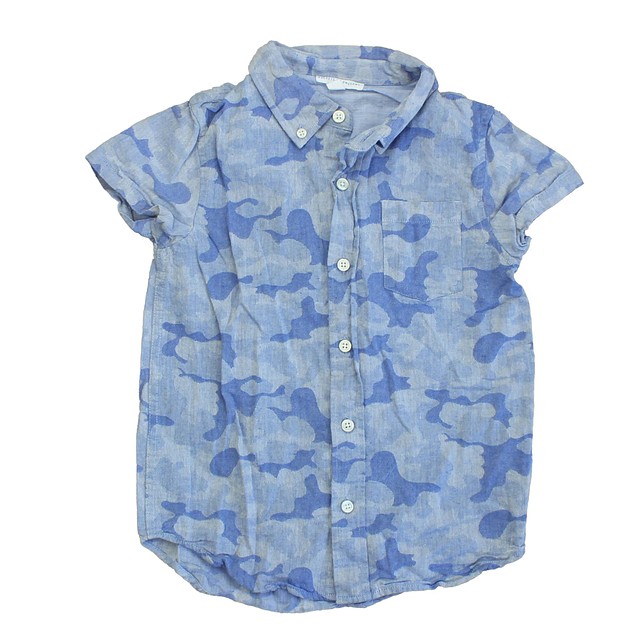 Rockets Of Awesome Blue Button Down Short Sleeve 6-7 Years 