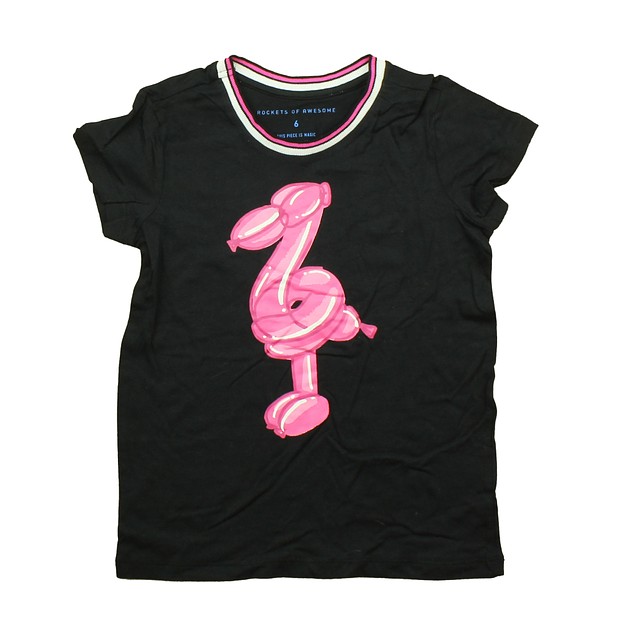 Rockets Of Awesome Black | Pink | Flamingo T-Shirt 6 Years 